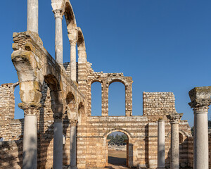 Ruins of ancient city Anjar, Bekaa valley, Lebanon