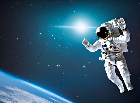 Astronaut Floating In Space With No Gravity