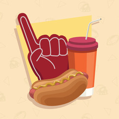 sport glove and fast food