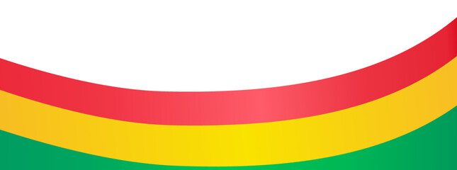 Bolivia flag wave isolated on png or transparent background