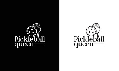 Pickleball Queen T shirt design, typography