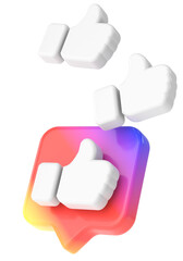 3D like icon. 3D illustration.