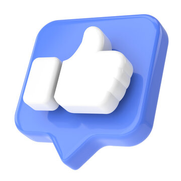 3D like icon. 3D illustration.
