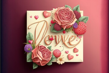 Happy Valentines Day. Be my Valentine. Love. Hand drawn text greeting card. Vector illustration