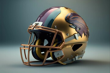 Fototapeta premium American football helmet design, football background ,Generative AI 