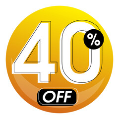 40_discounts_tag_red_yellow_circle_offer