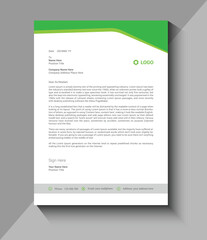 green and white letterhead design template 