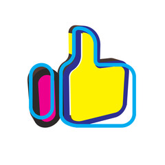 3d thumb up symbol