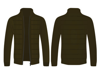 Brown autumn jacket. vector illustration