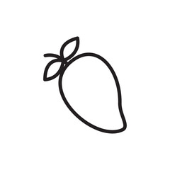 Fruit mango icon vector logo design template
