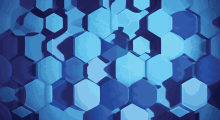 Dark blue vector layout with hexagonal shapes