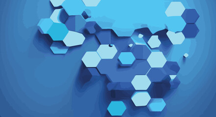 Dark blue vector layout with hexagonal shapes