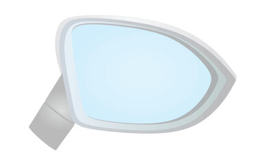 Car rear view mirror. vector illustration