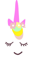 Obraz na płótnie Canvas Pink unicorn Easter egg
