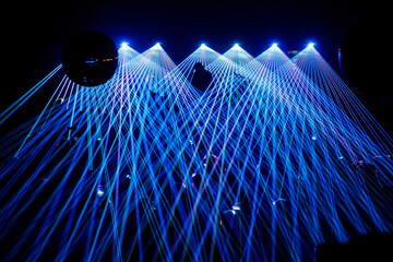Amazing light laser show on the event party.