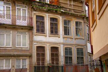 View and architecture of the beautiful town of Porto in Portugal