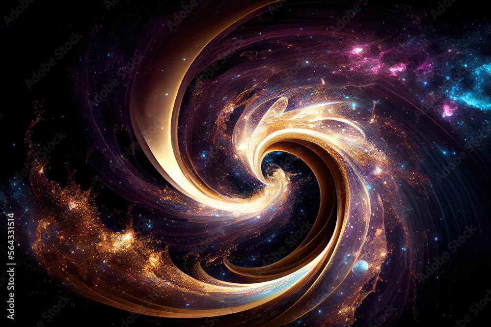 Wall mural fractal burst background - by generative ai