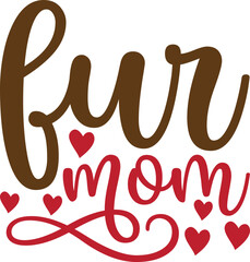 fur mom   Valentine's Day Dog Bandana Svg,
