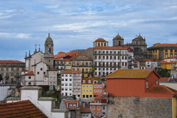 Naklejka na ściany i meble View and architecture of the beautiful town of Porto in Portugal