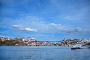 Naklejka na ściany i meble View and architecture of Porto and the douro river in Portugal