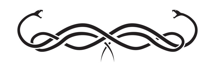 Twisted Snakes Tribal Tattoo Style