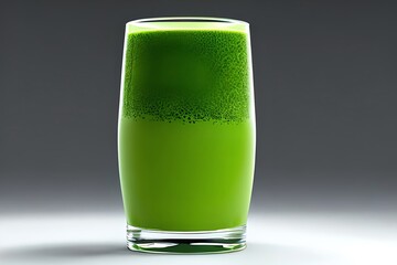 A glass of green smoothie juice. Generative AI