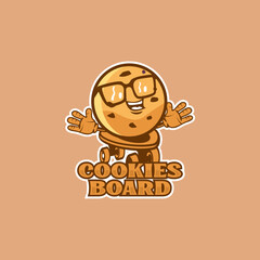 Cookie logo with up the skateboard