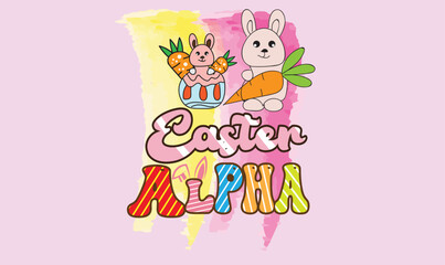 Easter Alpha Sublimation T-Shirt Design