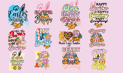 Easter Sublimation T-Shirt Design Bundle