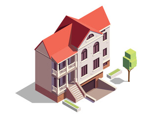 Isometric Suburban Building
