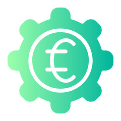 euro gradient icon