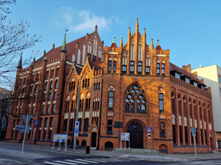 Historical building of library located in the center of Gdansk. Poland © Svitlana