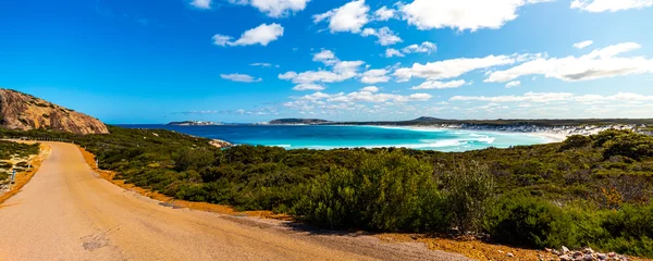 Wandaufkleber Cape Le Grand National Park, Westaustralien panorama of paradise beach in cape le grand national park in western australia, unique beach with white sand and turquoise water surrounded by mighty hills