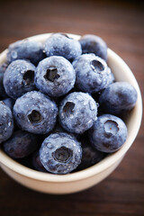 fresh blueberries in a bowl	