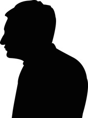 a man head silhouette vector