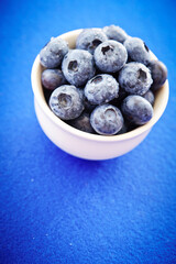 fresh blueberries in a bowl	