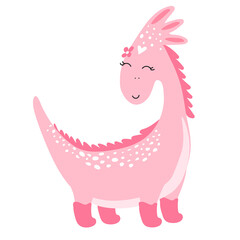 Cute dinosaur, baby shower greeting card. For Print kids bedding, fabric, wallpaper, wrapping paper, textile, t-shirt print