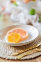 Citrus orange tablescape table