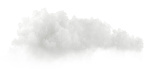 Smooth realistic white clouds cut out backgrounds 3d render png file