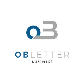 Initial Letter OB Icon Logo Design Template
