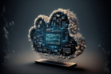 cloud computing concept. Generative AI