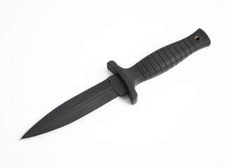 Sharp knife on a white backdrop