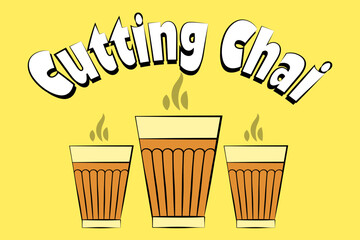 mumbai cutting chai illustration