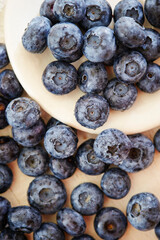 fresh blueberries in a bowl