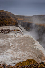 Gullfoss, waterfall in iceland during summer