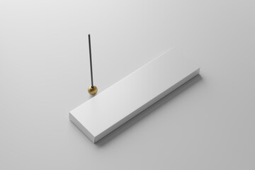 Naklejka premium incense box mockup