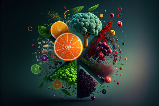 abstract nutritionist symbol background generative AI
