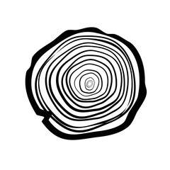the rings of a tree logo design template vector illustration