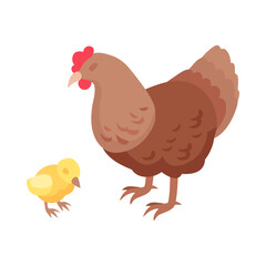 Isometric Hen Illustration