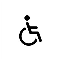 Handicapped patient line icon. linear style sign for mobile concept and web design. Disabled Handicap icon. vector illustration